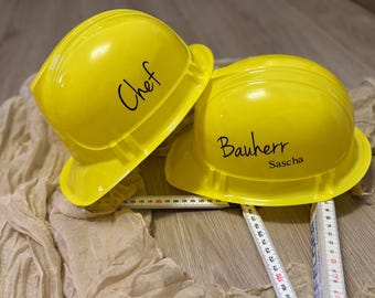Adesivo personalizado para capacete de trabalho, capacete de segurança ou obra com a inscrição "Proprietário da Construção" - Presente para quem está construindo em casa.