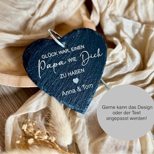 Grave marker - slate heart personalized with engraving - personalized grave decoration - Happiness was a dad / mom / grandma / grandpa like you