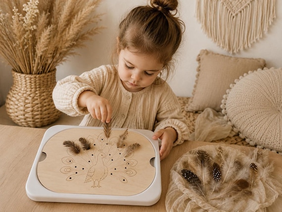 Activity Board - Montessori - Lid for Trofast - Flisat Insert - Trofast Lid - Play - Fine Motor Skills/sensory Development for Children - Ikea Box Lid