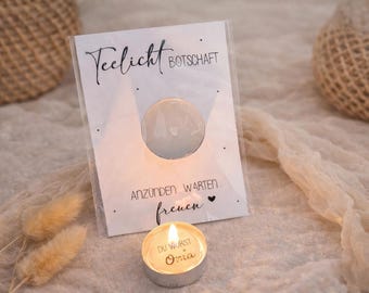 Pregnancy Announcement - You're going to be a grandma - You're going to be a grandpa - You're going to be an aunt - You're going to be an uncle - You're going to be a dad - Tealight Message