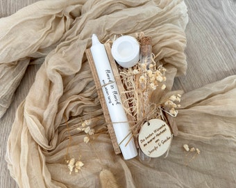 Regalo de boda | Set de regalo de boda | Tubo de ensayo para regalo de boda en efectivo | Regalo de boda en efectivo personalizado | Vela de boda