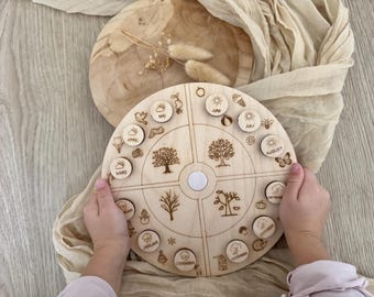 Seasons Board - Seasons Montessori - Learning Aid Children Montessori - Seasons Children