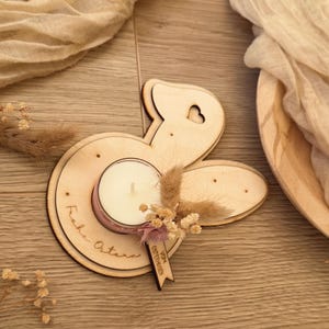 Regalo de Pascua - Recuerdo de Pascua - Plato de vela de Pascua - Feliz Pascua - Decoración de Pascua - Idea de regalo de Pascua - Luz de Pascua