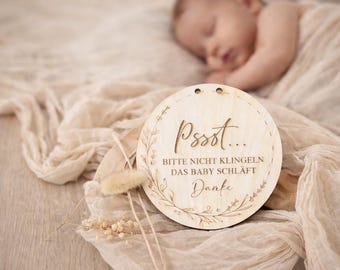 Please do not ring the bell sign - Baby is sleeping sign - Door sign do not ring the bell personalized