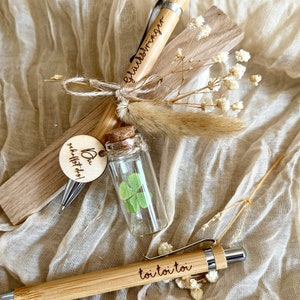 Penna a sfera personalizzata, regalo, portafortuna, laurea, esame - regalo - buona fortuna! Portafortuna vero quadrifoglio