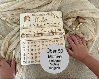 Multiplication table, 1x1 board, gift for starting school, learning to count, starting school, learning math, 1st grade, schoolchild, gift idea for starting school