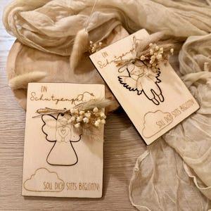 Bois d'ange gardien - cadeau d'ange - porte-bonheur - cadeau d'ange gardien - chance d'ange -