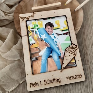 Cornice portafoto bambino scuola - bacheca iscrizione scuola - il mio primo giorno di scuola - idea regalo bambino scuola - bambino scuola personalizzato