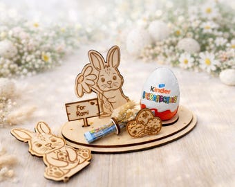 Colgante de Pascua - Colgante de cesta de Pascua con nombre, Huevo de Pascua, Regalo de Pascua sorpresa, Huevo de Pascua, Regalo de dinero - Huevera de Pascua personalizada