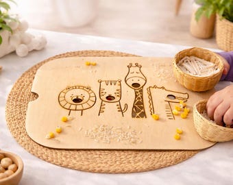 Activity board - Montessori - Lid for Trofast - Flisat insert - Play Trofast lid - Fine motor skills / sensory skills for children - Lid for Ikea box