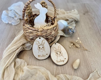 Easter pendant - Easter basket - Easter nest - Easter pendant with name - Easter decoration personalized from wood - Easter gift - Easter gift idea