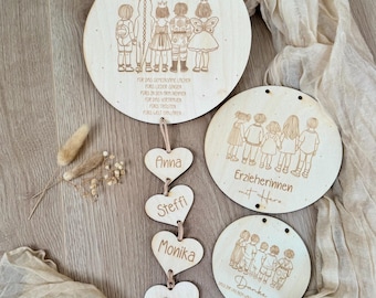 Farewell gift for kindergarten - Gift for educators, teachers - Personalized wooden plaque as a thank you