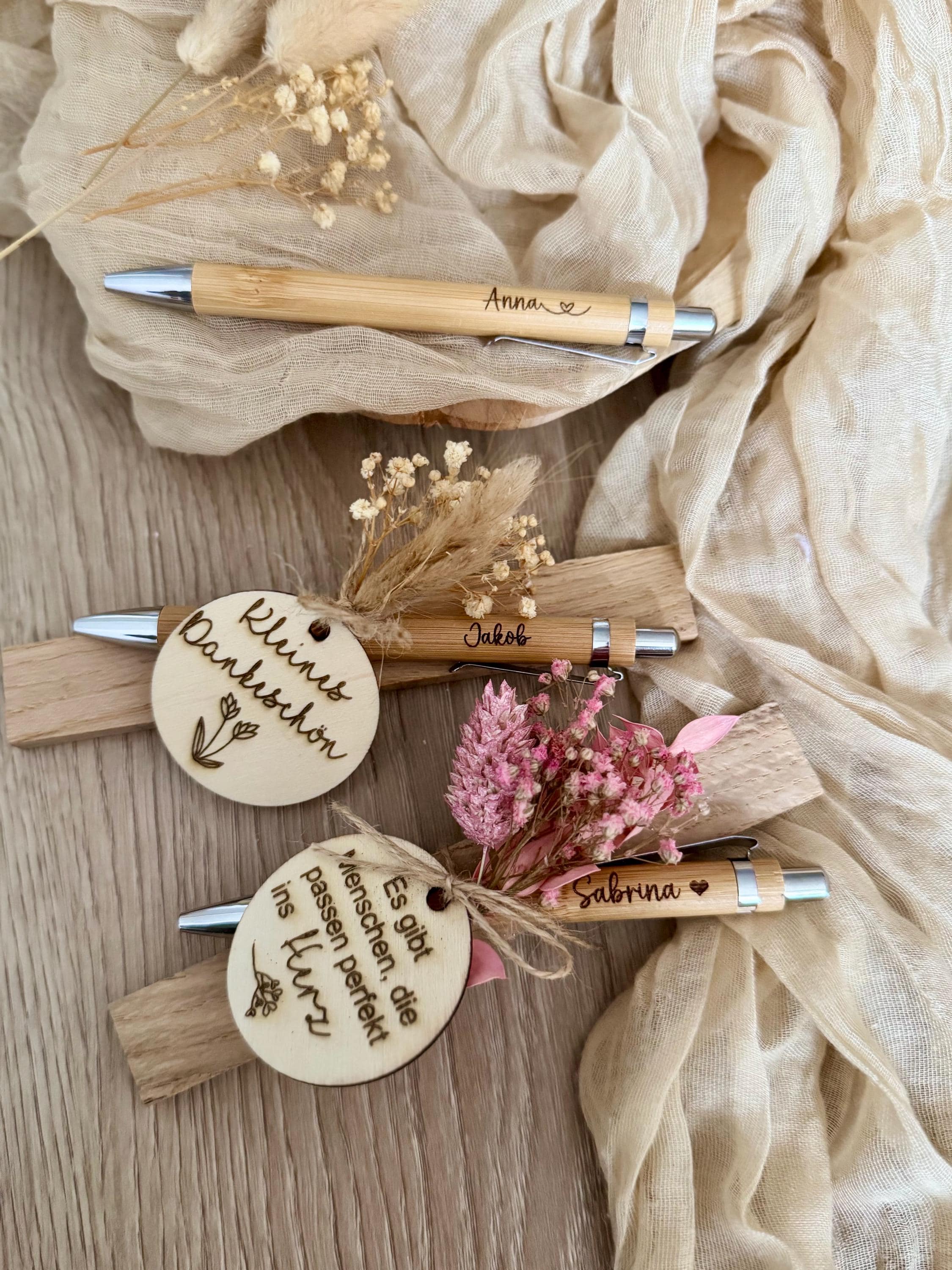 Personalized ballpoint pen - ballpoint pen with desired text - ballpoint pen with name - wooden ballpoint pen with engraving gift set