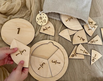 Learning Fractions, Montessori Toys for Children, Understanding Mathematics for Children, Practicing Fractions for Children