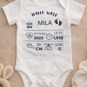 Immagine termoadesiva Little Miracle - Immagine termoadesiva Data di nascita Nome - Body del bambino Nome Data di nascita Immagine termoadesiva - Body del bambino IMMAGINE TERMOSODICA personalizzata