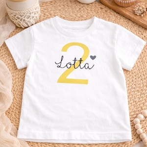 Bügelbild Jahreszahl Kinder Geburtstag, Tshirt 1 2 3 4 5 6 7 8 Jahre Alt , in verschiedenen Maßen, Applikation - Tshirt Geburtstag