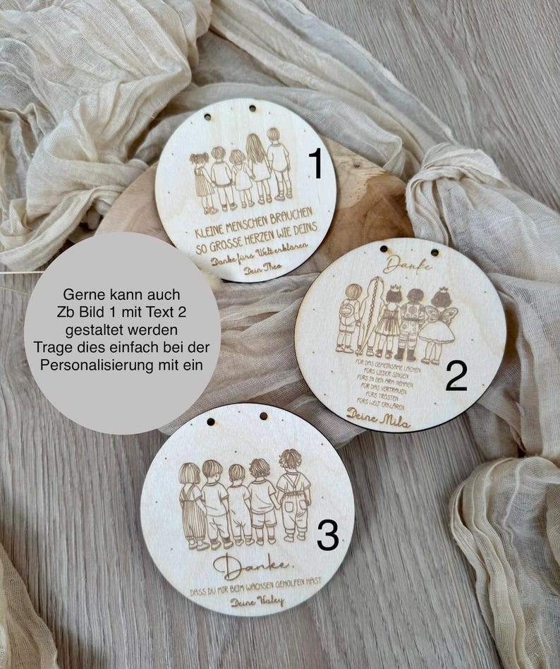 Farewell gift for kindergarten - Gift for educators, teachers - Personalized wooden plaque as a thank you image 6