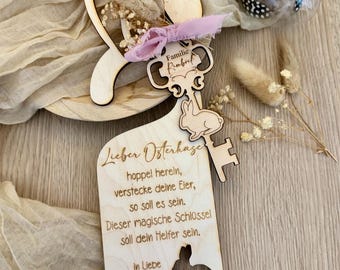 Easter pendant - Easter basket - Easter nest - Easter pendant with name - Easter decoration personalized from wood - Easter gift - Easter gift idea