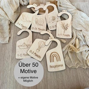 Séparateur de vêtements pour bébé - Séparateur de vêtements pour enfants - Organisation de garde-robe en bois - Séparateur de taille personnalisé