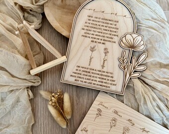 Regalo personalizado para el Día de la Madre - Regalo personalizado para mamá - ¡Regalo estimado para mamá! Regalo personalizado para mamá y abuela.