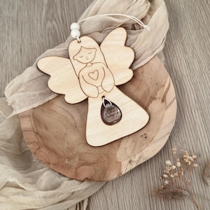 Bois d'ange gardien - cadeau d'ange - porte-bonheur attrape-soleil - cadeau d'ange gardien - ange chance enfants