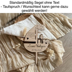 Cake Topper zur Taufe, Caketopper personalisiert Taufe, Tischdeko Taufe, Kuchendeko Taufe Bild 5