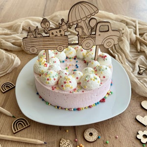 Cake Topper Children - Cake Topper Birthday Children Personalized - Cake Topper Tractor Animals Children