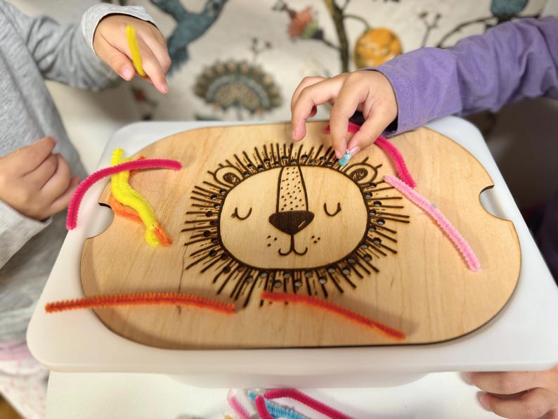 Aktivitätenplatte - Montessori - Deckel für Trofast -Flisat Einsatz - Spiel Trofast Deckel - Feinmotorik /Sensorik Kinder - Dekel Ikea Box