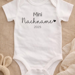 Iron-on patch mini last name - pregnancy announcement - baby bodysuit mini last name iron-on patch - baby bodysuit personalized IRON-ON IMAGE
