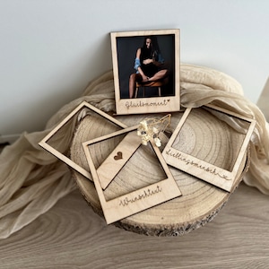 Polaroid Rahmen Bester Papa Bester Opa | Fotorahmen Holz Geschenk Vatertag Vatertagssgeschenk  Geschenkidee Papa Vatertag Personalisiert