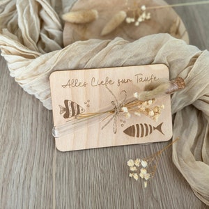Geldgeschenk voor doop | Geld cadeau reageerbuis - kaart doop gepersonaliseerd - geld cadeau doop hout - individueel doop cadeau