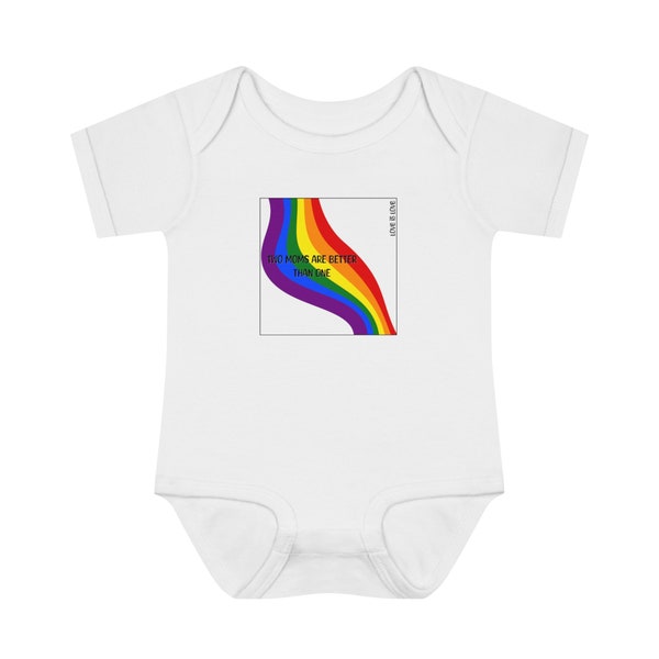 Two Moms Are Better Than One Infant Baby Bodysuit, Same Sex Wedding Gift, Lesbian Moms, Queer Love Parents
