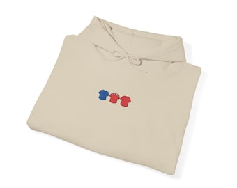 Red Devils Three-Time Champions Winners Jerseys | Embroidered Luxury Football Hoodie | Inspired by Iconic Manchester United Jerseys