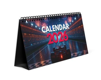 F1 2026 Desktop Calendar: Experience the Thrill of Racing in Style (Next Year's F1 Racing Calendar) | BLACK