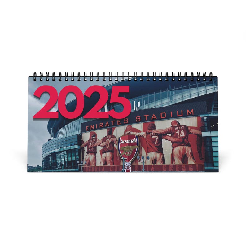 Arsenal 2025 Desktop Calendar Immerse Yourself in the Atmosphere of Football Etsy