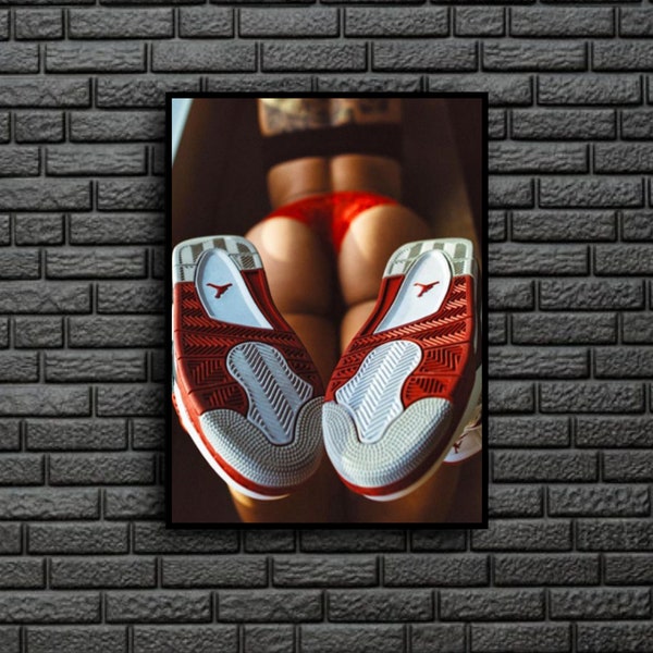 Woman in Underwear Nike Air Jordan Poster Woman in Underwear Nike Poster