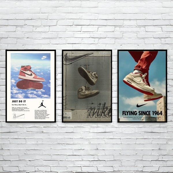 Nike Vintage Poster Nike Shoe Poster Nike Wallart