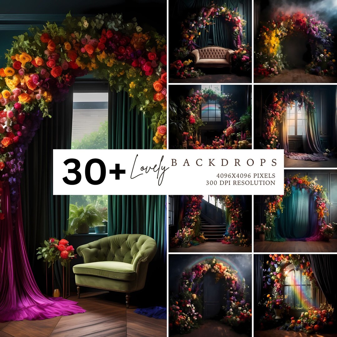 Rainbow Room, Room Backdrop, Colorful, Interior, Photography Backdrop ...