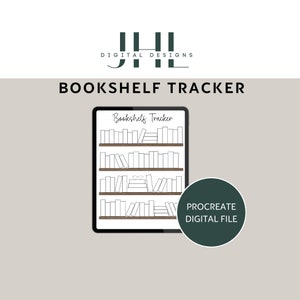 Book Tracker | Procreate | Digital Download | Digital Bookshelf | Digital Reading Journal Template