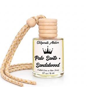 Palo Santo + Sandalwood Scented Hanging Car Diffuser Freshener