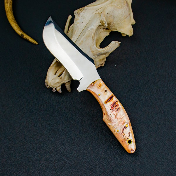 Loveless / Hunting Knife / Handmade / Fixed Blade /  Outdoor / Camping / Forged Hunter / Sharp Knife / Gift For Him / Cow Leather Sheath