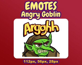 Gesto de duende verde enojado para Discord y el emoji del juego Twitch
