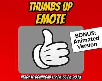 Emote Pulgar hacia arriba para Twitch y Discord (versión animada adicional)