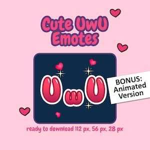 Animated UwU Emote for Discord and Twitch – Cute Kawaii Text Emote for Streamers and Gamers