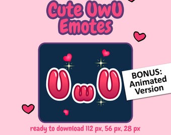 Emote UwU animado para Discord y Twitch: lindo emote de texto kawaii para streamers y gamers