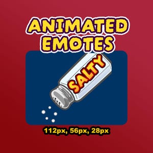 Salty Emote - Animated Salt Shaker Pouring for Twitch & Discord Emotes Emoji | Funny Digital Download