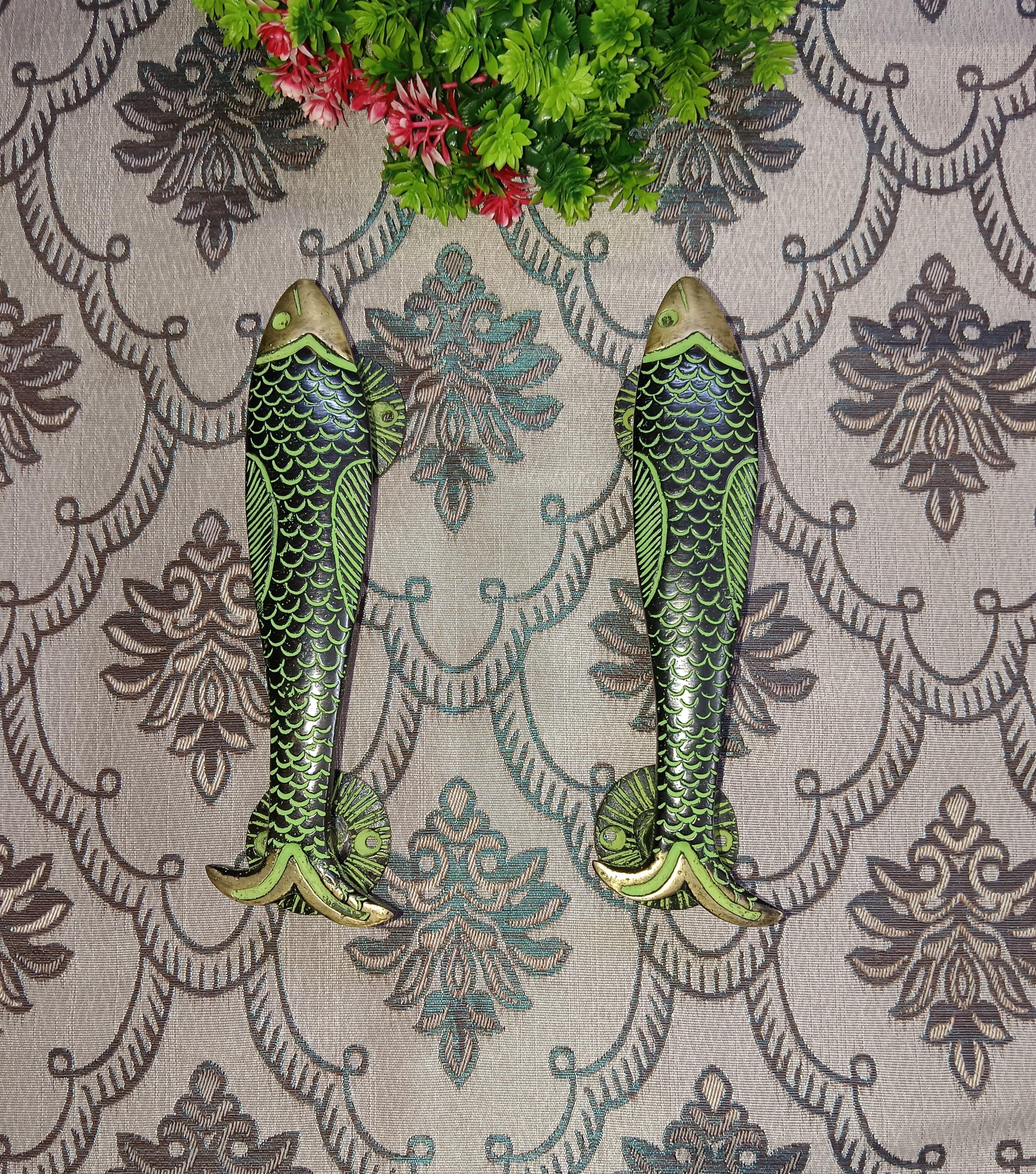 Saltwater Fish Shop Door Entrance Grab Pull Decor | Brass Lake Fish ...