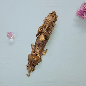 Brass Vinaya Shape Door Handle | Brass Ganpati Door Pull