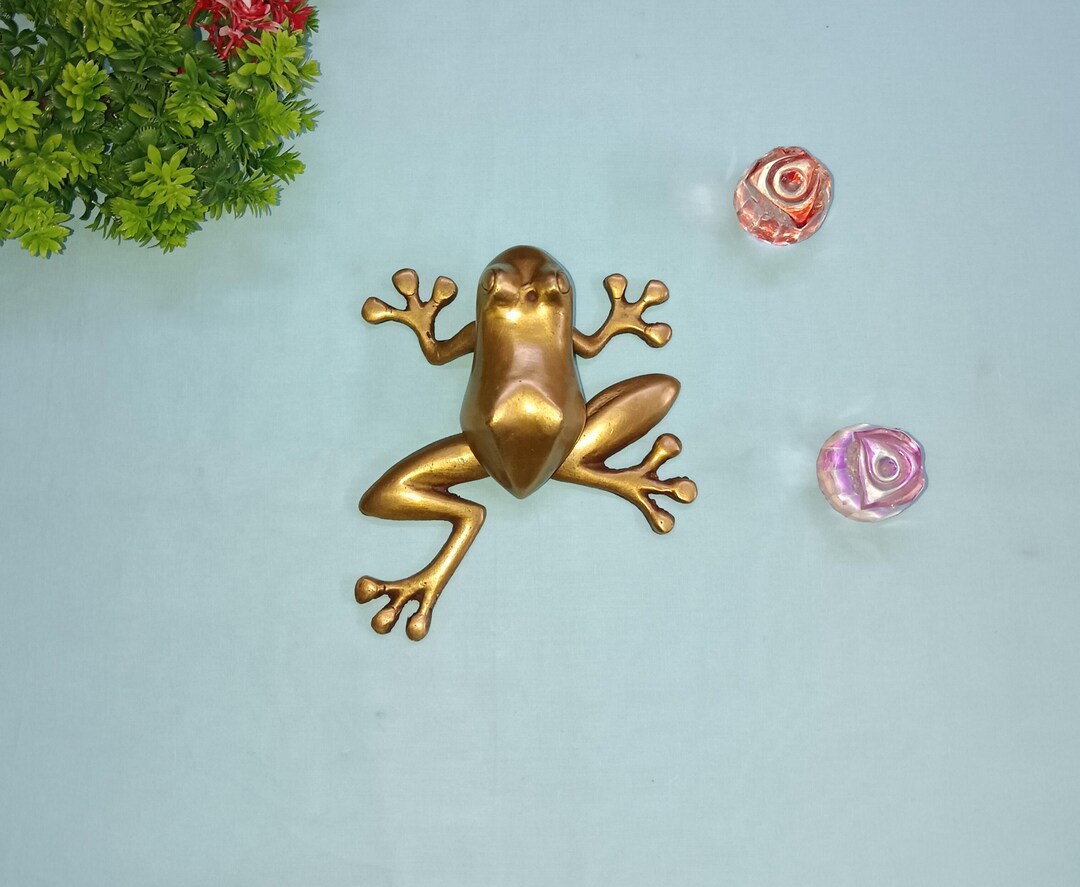 Brass Climbing Frog Doorbell: Toad Shape Door Knocker - Etsy