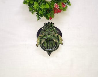 Heurtoir de porte diable en laiton avec plaque arrière